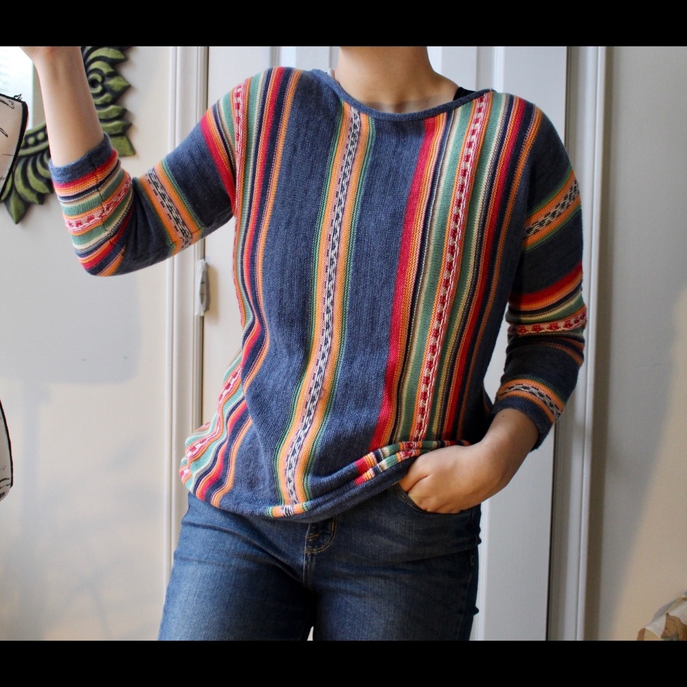 💥💥Multicolored verticals striped Chaps sweater